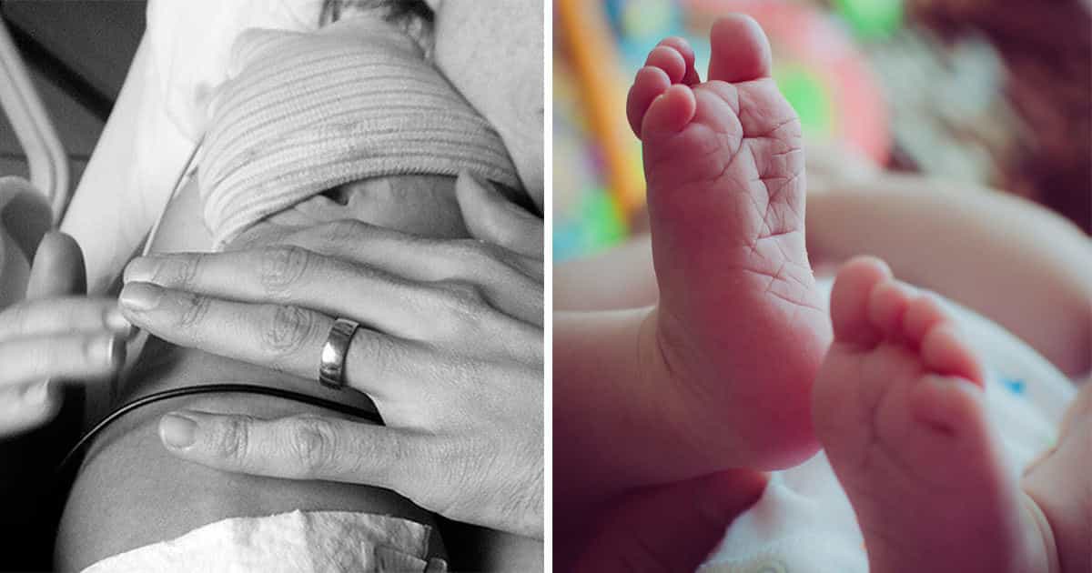 Mamman tvingas föda i bilen – känner mellan benen och inser det mirakulösa